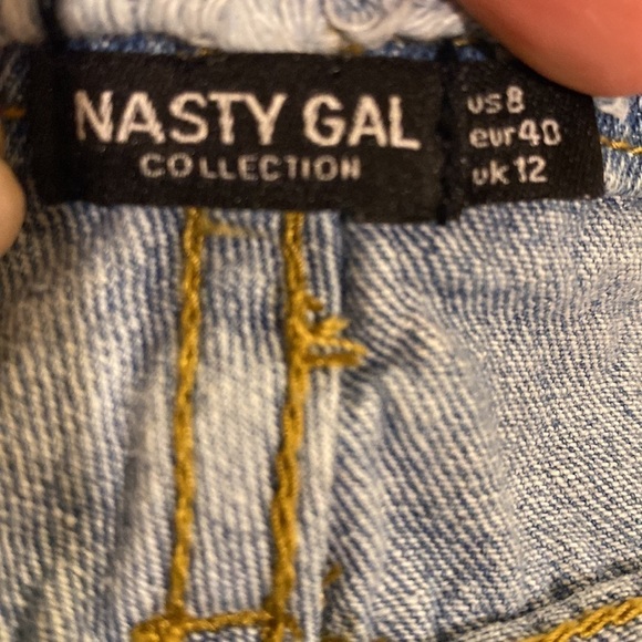 Nasty Gal Distressed Very High Waist Denim Shorts - Picture 5 of 6